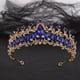 thumbnail image 4 of Zhuge Tiara de boda para novia, diadema de princesa, corona nupcial, joyería para el cabello con diamantes de imitación de cristal, decoración para novia, cumpleaños, graduación, boda (blanco), 4 of 4