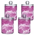 thumbnail image 3 of Ckdifva Pink Waves Storage Jar with Lid Acrylic Organization Storage Containers Set of 2, 3 of 7