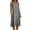 Gray, variant on MELDVDIB Womens Summer Dress Crewneck Striped Printed Sleeveless Linen Dress Loose Flowy Light Weight Breathable Midi Dresses