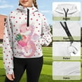 thumbnail image 3 of Uourmeti Polka Dot Cartoon Dragon Youth Zipper Sweatshirt with Pocket Quarter Zip Up Sweatshirts Trendy Sporty Pullover for Soccer Basketball Gym Size 9-10, 3 of 7