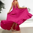 thumbnail image 2 of DGMIOCS Women's Backless Sleeveless Maxi Dress Oversized Duster Coat Style Long Dress with Spaghetti Straps for Everyday Versatile Wardrobe Hot Pink XXL, 2 of 7
