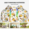 thumbnail image 4 of Honeii Bee and Flowers Pattern Womens Oversized Hoodies Long Sleeve Sweatshirts Pullover Fall Outfits with Pocket-XX-Large, 4 of 7