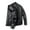 Black, variant on Men's Stand Collar Leather Motorcycle Jacket Lightweight Slim Fit Zip Up Outerwear Coat for Riding Workwear Men's Trench Coat Plus Size Winter Cardigan for Men