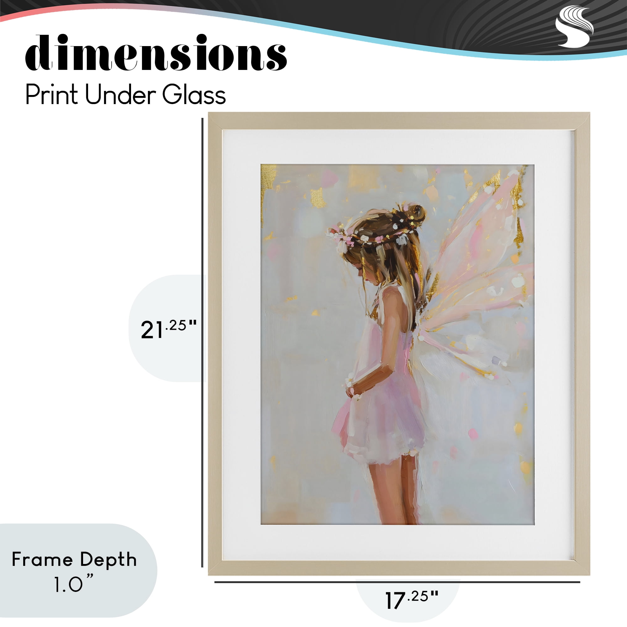 Stupell Industries Youthful Fairy Girl Birch Framed Print Under Glass, design by The Prints Vibe