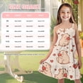 thumbnail image 5 of Uourmeti Girls Summer Dress Capybara Sunflower Swing Dresses for Girls Causal Spaghetti Strap A Line Tiered Dresses for Kids Cute Capybara Sundress,13-14y, 5 of 6