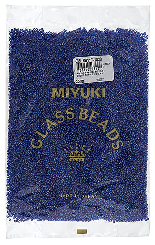 Miyuki Glass Seed Beads 11/0 (250g) DB1020 Silverlined Cobalt AB Bead