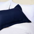 thumbnail image 2 of Quality Soft 1800 Microfiber Pillow Shams Set of 2 Oxford Pillowcases King, Navy Blue, 2 of 7