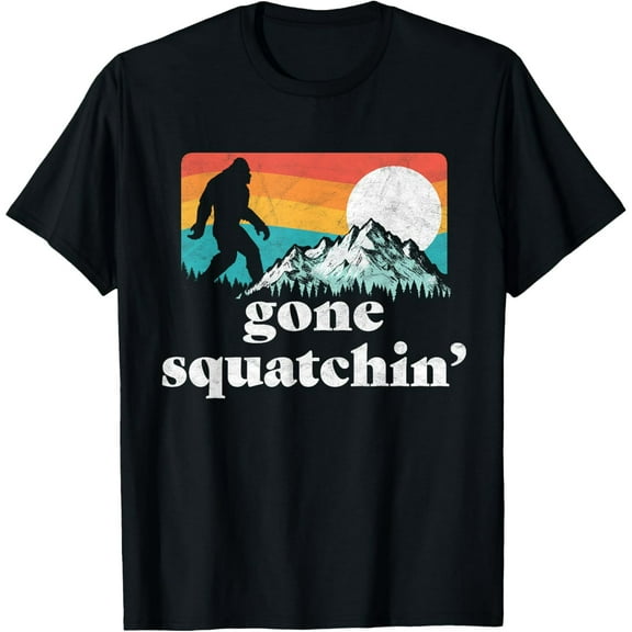Gone Squatchin'! Funny Bigfoot Mountains T-Shirt T-Shirt