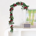 thumbnail image 5 of Corona trepadora de rosas 68.9in flores de seda artificial con 21 cabezas de flores y hojas, enredadera de rosa decorativa maleable para fiesta de boda en interiores y exteriores decoración de, 5 of 5