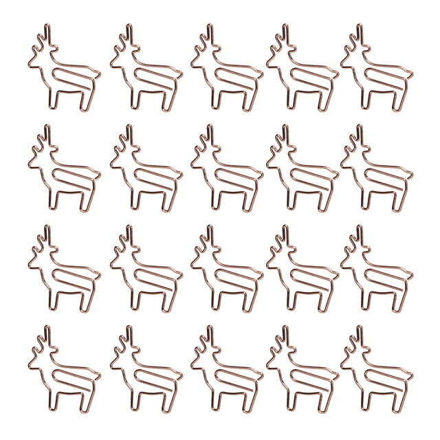Clips de Papier Fauve, Multi-Usage Simple Processus de Galvanoplastie Petits Trombones Sans Fondu Portable pour Fichier pour Photos pour Signet