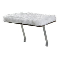 Window Mount Cat Perch - Window Sill Shelf, Padded Cat Wall Bed, Space Saving Furniture for Pets, Removable Faux Sheepskin Cover, Holds 20-35 Pounds