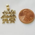 thumbnail image 2 of 14K Yellow Gold Boy and Girl Pendant, 2 of 4