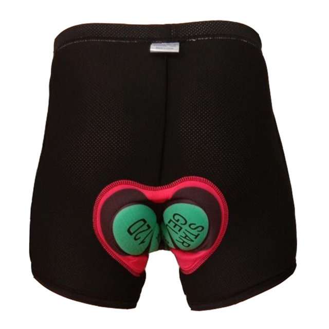 Los pantalones de ciclo de s mujeres de los hombres, calzoncillos de ciclo con el cojín de asiento, ciclo de ropa interior de los pantalones cort Rosa S Macarena Pantalones cortos de ciclismo acolchados