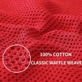thumbnail image 2 of 100% Cotton Waffle Weave Kitchen Dish Towels, Ultra Soft Absorbent Quick Drying Cleaning Towel, 13 x 28 Inches, 6-Pack, Brick Red, 2 of 15