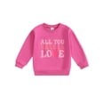 thumbnail image 1 of Gupgi Chandails en Molleton de Saint-Valentin pour Bébé Fille Manches Longues Col Rond Imprimé Lettre Cœur Pulls Hauts de Printemps, 1 of 9