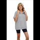 thumbnail image 3 of Sudadera con Capucha de Media Cremallera para Mujer, de Corta, Informal, con Bolsillos. Gris L, 3 of 10