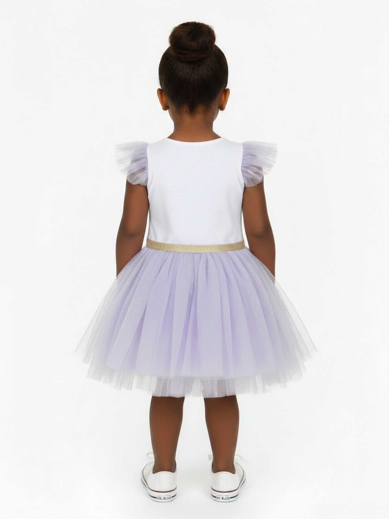 Gracie’s Corner Baby and Toddler Girls Glitter Tulle Dress, Sizes 12M–5T