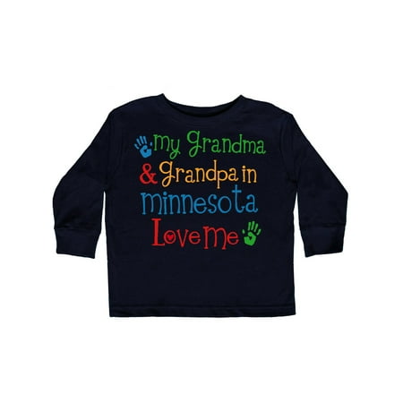 

Inktastic Minnesota Grandma Loves Me Gift Toddler Boy or Toddler Girl Long Sleeve T-Shirt