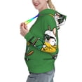 thumbnail image 2 of Lsque Cool Skateboarding Bulldog Pattern Casual Women's Hoodie,Hooded Sweatshirt with Kangaroo Pocket,Pullover Hoodie with Eye-catching Drawstrings-Large, 2 of 7