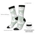 thumbnail image 2 of Yiaed White Birds Print Great elasticity Crew Socks Sports socks for Men and Women, 2 of 5