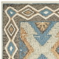 thumbnail image 5 of SAFAVIEH Micro-Loop Averill Geometric Aztec Wool Area Rug, Blue/Beige, 5' x 8', 5 of 6