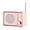 Pink, variant on Kyusrd DW01 Wireless Bluetooth Audio Outdoor Portable Creative Retro Style Emotional Gift TV Wireless Bluetooth Speaker