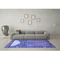 thumbnail image 3 of Ahgly Company Machine Washable Indoor Rectangle Animal Blue Traditional Area Rugs, 2' x 3', 3 of 4