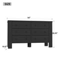 thumbnail image 3 of KATIDAP Dresser with 6 Drawers, Chest of Drawers with Deep Drawers, Organizer Units for Clothing Closet, Bedroom, Living Room, Black, 3 of 7