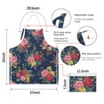 thumbnail image 7 of Pioneer Flower Floral Print Pattern Apron-Garden Aprons for Women with Pockets-Cotton Linen Waterproof Kitchen Cooking Gardening Aprons Adjustable for Kitchen,Cooking,BBQ and Salon 33x27 Inch, 7 of 7