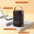 thumbnail image 2 of Mistaha Portable Electric Heater with Remote Control, 70° Oscillation, 3 Heat Settings, 1200W PTC Heating, 12H Timer, Touch Screen, Anti-Tip Design, for Home Office Desk Floor, Black, 110V US Plug, 2 of 6