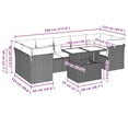 thumbnail image 2 of vidaXL 8 Piece Patio Sofa Set with Cushions Black Poly Rattan, 2 of 6