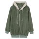 thumbnail image 2 of Chaqueta de mujer de moda Chaqueta cálida de gran tamaño con cómodo forro de invierno y otoño Verde jinwen Abrigo de invierno, 2 of 8