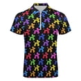 thumbnail image 4 of Balloon Dogs Galore! Men Zipper T-shirt Summer Casual Short Sleeve T-shirt Top, 4 of 7