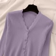 thumbnail image 5 of Duoif Cardigan Sweaters for Women, Women's Cardigans Knit Long Sleeve V Neck Button down Lightweight Ladies Fashion 2025 Summer Casual Open Front Cardigan Womens Sweaters Purple, 5 of 6