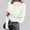 White, variant on Plus Size Womens Ribbed Long Sleeve Shirts Trendy Lettuce Trim Mock Neck Blouses Stretch Comfy Layer Shirts Slimming T Shirts, Brown