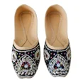 thumbnail image 3 of Women Punjabi Mojaries Indian Leather Shoes Handmade Jutties Ballet-Flats US 7, 3 of 6