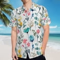 thumbnail image 5 of High Quality Hawaiian Shirts for Men Short Sleeve Aloha Beach Shirt Floral Summer Casual Button Down Shirts Blouses 7WXJMD, 5 of 7