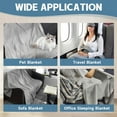 thumbnail image 5 of 12PCS Fleece Throw Blankets Bulk 60 x 50 in Soft Blankets Fabric Warm Lightweight Wool Blanket Cozy Coverlet for Beds Sofas Home Wedding Season(Light Gray), 5 of 14