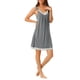 thumbnail image 2 of Camisón de noche sin mangas de modal con encaje Inspire Chic para mujer, lencería, color gris, 2 of 5