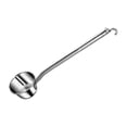 thumbnail image 2 of Cucharón de acero inoxidable, cuchara ergonómica para agua con mango largo, cuchara de metal para gachas de para regar flores y lavar el cabello S, 2 of 9