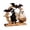 B, variant on Halloween Wooden Ghost Tabletop Sign, Moon Arch Ghost Pumpkin Witch Skull Horse Carriage Boo Ville Wooden Centerpiece Decor