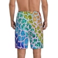 thumbnail image 4 of Lsque Rainbow Glitter Mens Sleep Pajama Shorts,Short Pajama Pants, Cotton Ultra-Soft Knit-Small, 4 of 9