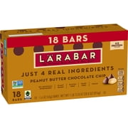 Larabar Peanut Butter Chocolate Chip, Fruit and Nut Bars, Gluten Free, Vegan, 18 Count, 28.8 oz