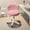 Pink, variant on Small Desk Chair Round Rolling Chair with Back PU Leather Height Adjustable Swivel Vanity Work Computer Stool Chair for Home Office Bedroom