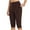 Brown, variant on asdoklhq Yoga Pants for Women Plus,Women's Knee Length Leggings High Waisted Yoga Workout Exercise Capris For Casual Summer With Pockets