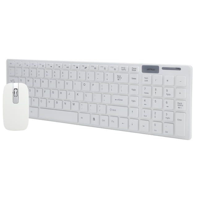 Keyboard and Mouse Combo Set, 101 Keys Ergonomic Keyboard, 2.4GHz Mice, FN Multimedia Button, for Laptop Computer PC Phone Notebook Tablet