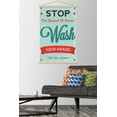 thumbnail image 2 of Stop The Spread of Germs - Wash Your Hands Wall Poster with Wooden Magnetic Frame, 22.375" x 34", 2 of 5