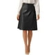 thumbnail image 1 of Falda Midi Lápiz de Cuero Sintético A-Line de Cintura Alta Vintage para Mujeres INSPIRE CHIC S Negro, 1 of 6