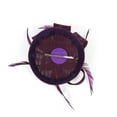 thumbnail image 6 of Tea Party Hats for Women! Comdrip Handmade Women Hair Clip Feather Wedding Casual Fascinator Headpieces Ladies Hats for Tea Party Purple One Size, 6 of 6