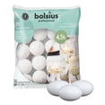 thumbnail image 1 of Velas flotantes Bolsius, blancas, 20 unidades, 4,5 cm, 125 ml, 5 horas de duración, 1 of 9